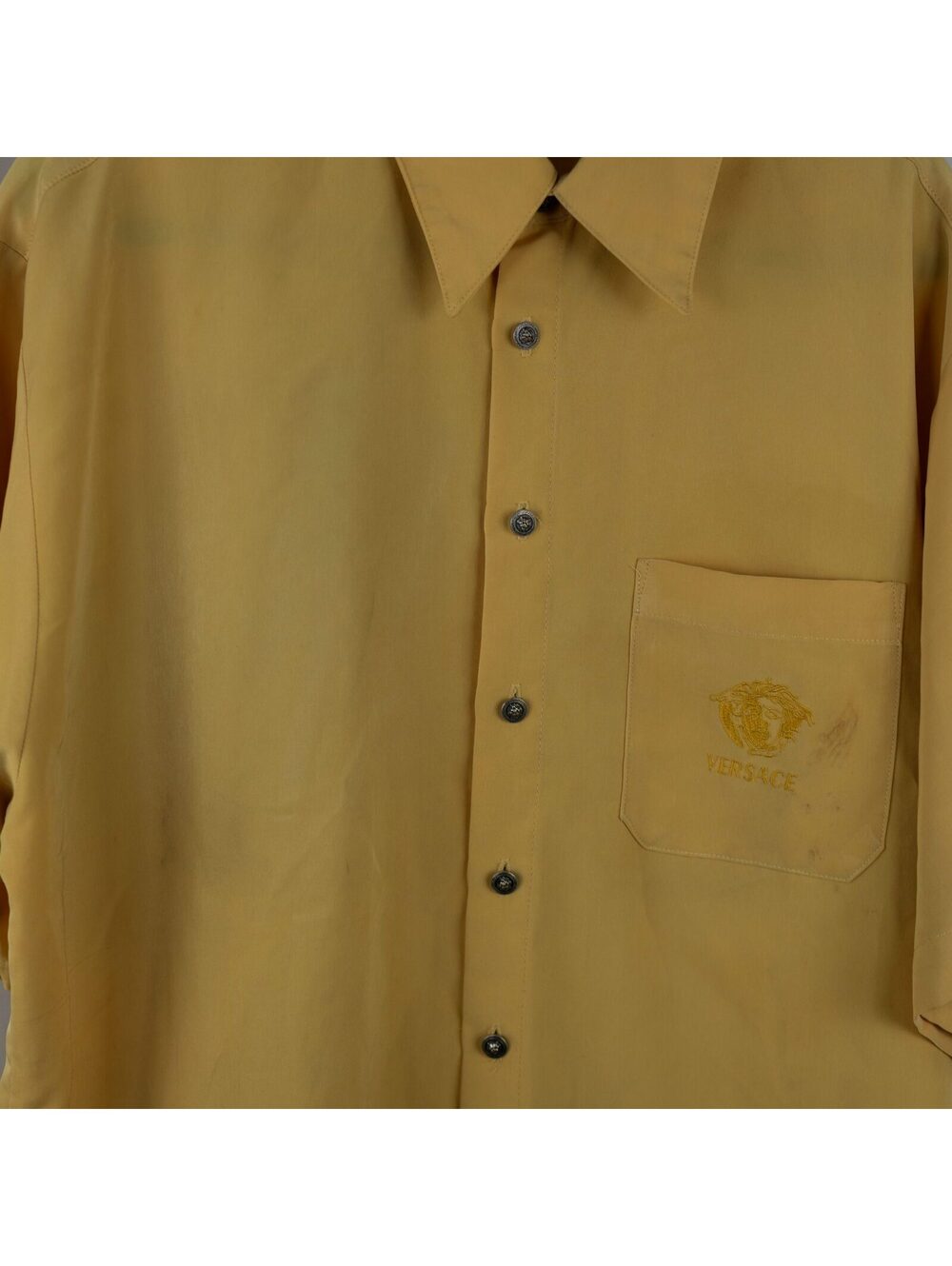 Yellow Versace Button Up - Picture 5 of 7